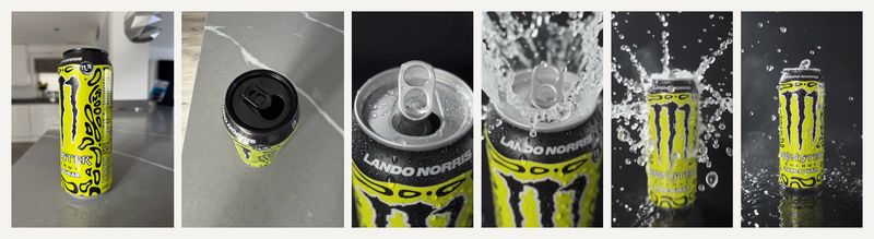 AI product film: phone photo to commercial. A phone photo of a can turned into a cinematic product spot in Google Flow (Veo).